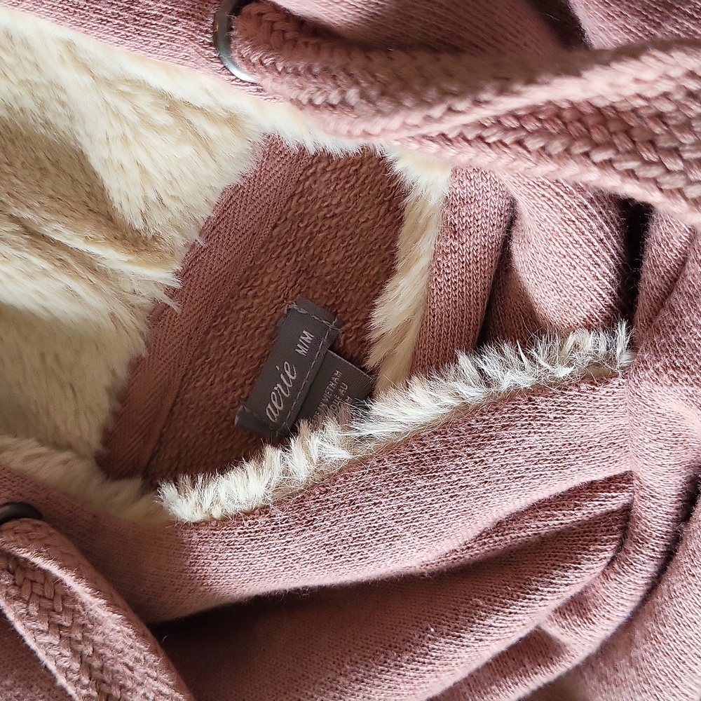Mauvey Taupe Color Hooded Sweatshirt - Picture 4 of 7